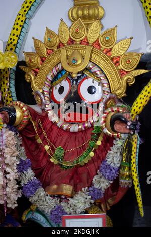 Jagannath is an incarnation of lord Vishnu and considered as the supreme god by the Hindus Stock Photo