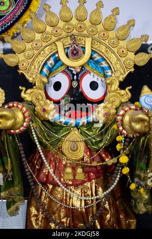 Jagannath is an incarnation of lord Vishnu and considered as the supreme god by the Hindus Stock Photo