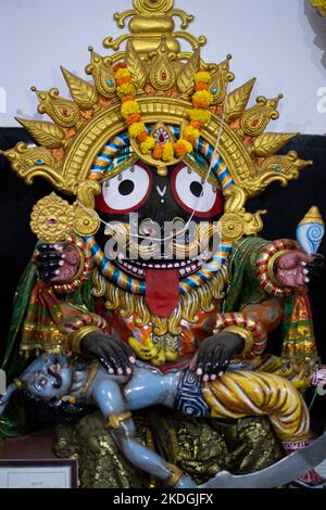 Jagannath is an incarnation of lord Vishnu and considered as the supreme god by the Hindus Stock Photo