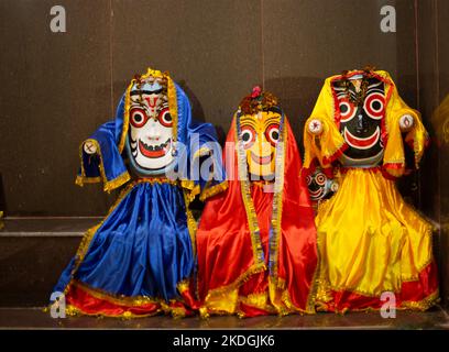 Jagannath is an incarnation of lord Vishnu and considered as the supreme god by the Hindus Stock Photo