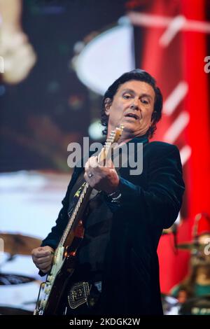 Mexico City, Mexico. 5th Nov, 2022. Saul Hernandez Vocalist of Caifanes band performs on stage during his tour 2022 at Palacio de los Deportes. on November 5, 2022 in Mexico City, Mexico. (Credit Image: © Julian Lopez/eyepix via ZUMA Press Wire) Stock Photo