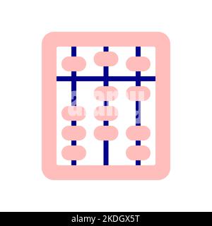 abacus icon. learn with the abacus to be proficient in counting Stock Vector