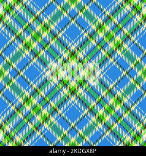 Vector fabric check. Textile tartan seamless. Pattern background texture plaid in dark and blue colors. Stock Vector