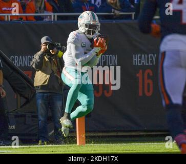 Miami Dolphins wide receiver Tyreek Hill runs with the ball after ...