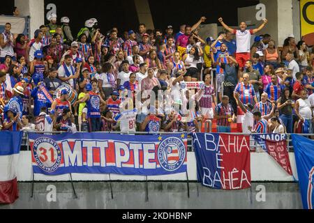 Maceio, Brazil. 06th Nov, 2022. AL - Maceio - 11/06/2022 - BRAZILIAN B 2022, CRB X BAHIA - Bahia fans during a match against CRB at the Rei Pele stadium for the Brazilian championship B 2022. Photo: Celio Junior/AGIF/Sipa USA Credit: Sipa USA/Alamy Live News Stock Photo