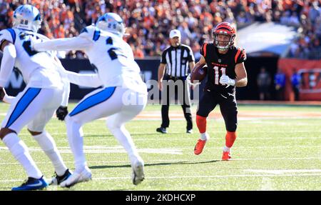 November 6, 2022: Trent Taylor (11) of the Cincinnati Bengals during WEEK 9  of the NFL regular season between the Carolina Panthers and Cincinnati  Bengals in Cincinnati, Ohio. JP Waldron/Cal Sport Media/Sipa