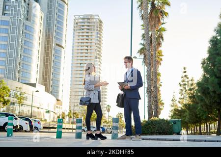 People having a business meeting in a modern open space Stock Photo