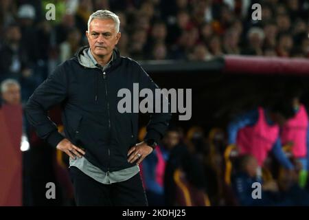 Rome, Italy. 06th Nov, 2022. Jose Mourinho (Roma) during the Serie A match between AS Roma and SS Lazio at Stadio Olimpico on November 06 2022 in Rome, Italy. (Photo by Giuseppe Fama/Pacific Press) Credit: Pacific Press Media Production Corp./Alamy Live News Stock Photo