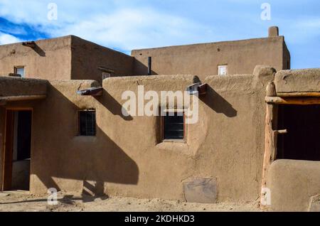 Taos Pueblo in Taos, New Mexico Stock Photo