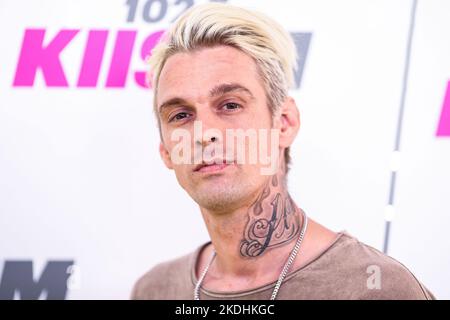 Carson, United States. 05th Nov, 2022. (FILE) Aaron Carter Dead At 34. Aaron Carter, a former child pop singer and younger brother of Backstreet Boys' Nick Carter was found dead on November 5, 2022. CARSON, CALIFORNIA, USA - MAY 13: American rapper, singer and actor Aaron Carter (Aaron Charles Carter) arrives at 102.7 KIIS FM's 2017 Wango Tango held at the StubHub Center on May 13, 2017 in Carson, California, United States. (Photo by Xavier Collin/Image Press Agency) Credit: Image Press Agency/Alamy Live News Stock Photo