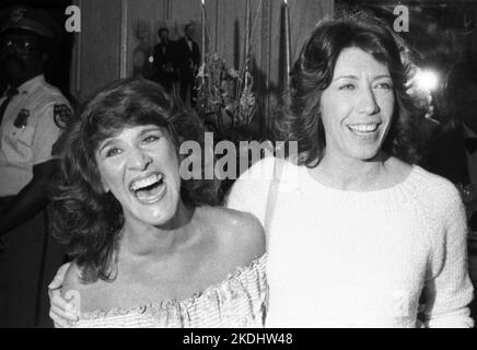 Ruth Buzzi with Lily Tomlin at the Laugh In Syndication Party thrown by George Schlatter at Chasen's September 1983. Credit: Ralph Dominguez/MediaPunch Stock Photo