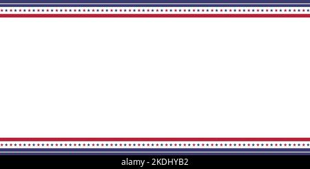 Patriotic border divider american usa flag. Stock Vector