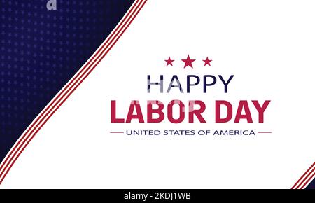 Happy Labor Day of the United States of America.Labor day banner design Stock Vector