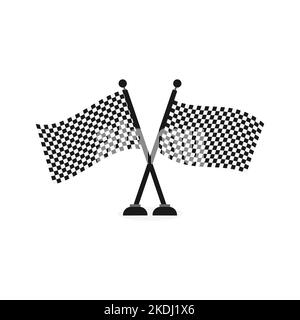 CHECKED Flag icon for races and events Stock Vector