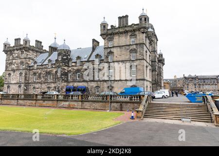 George Heriot's independent primary and secondary school building in Edinburgh old town, Scotland,United Kingdom 2022 Stock Photo