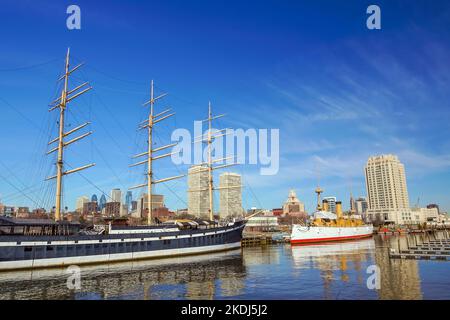 Penn Landing in old town Philadelphia, USA Stock Photo