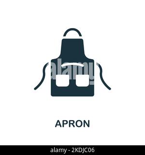 Apron icon. Monochrome simple Barber Shop icon for templates, web design and infographics Stock Vector