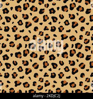 Vector illustration of seamless leopard pattern Stock Vector