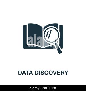 Data Discovery icon. Monochrome simple Business Intelligence icon for templates, web design and infographics Stock Vector