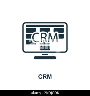 Crm icon. Monochrome simple Business Intelligence icon for templates, web design and infographics Stock Vector