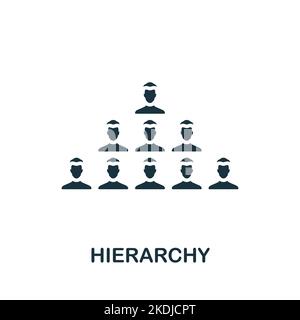 Hierarchy icon. Monochrome simple Company Structure icon for templates, web design and infographics Stock Vector