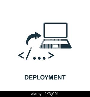 Deployment icon. Monochrome simple Business Intelligence icon for templates, web design and infographics Stock Vector