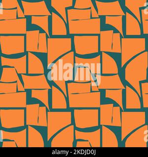 Abstract shapes seamless pattern design Stock Photo