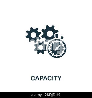 Capacity icon. Monochrome simple Company Structure icon for templates, web design and infographics Stock Vector