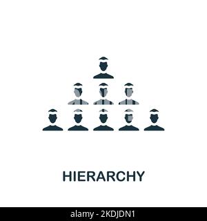 Hierarchy icon. Monochrome simple Company Structure icon for templates, web design and infographics Stock Vector