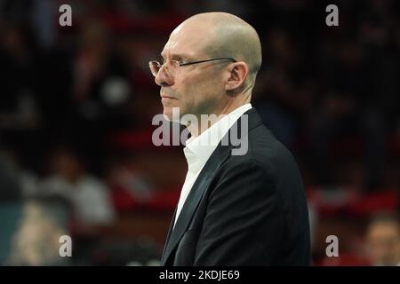 Pala Barton, Perugia, Italy, November 06, 2022, piazza roberto (allianz milano)  during  Sir Safety Susa Perugia vs Allianz Milano - Volleyball Italian Serie A Men Superleague Championship Stock Photo