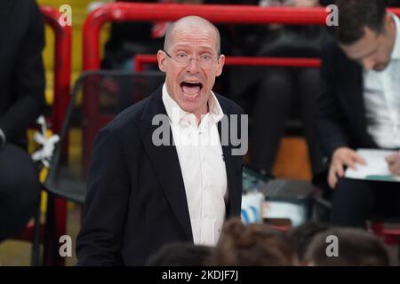 Pala Barton, Perugia, Italy, November 06, 2022, piazza roberto (allianz milano)  during  Sir Safety Susa Perugia vs Allianz Milano - Volleyball Italian Serie A Men Superleague Championship Stock Photo