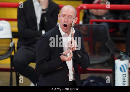 Pala Barton, Perugia, Italy, November 06, 2022, piazza roberto (allianz milano)  during  Sir Safety Susa Perugia vs Allianz Milano - Volleyball Italian Serie A Men Superleague Championship Stock Photo