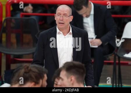 Pala Barton, Perugia, Italy, November 06, 2022, piazza roberto (allianz milano)  during  Sir Safety Susa Perugia vs Allianz Milano - Volleyball Italian Serie A Men Superleague Championship Stock Photo