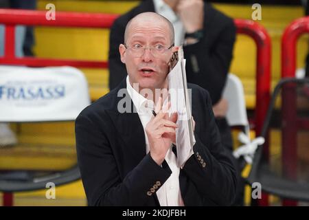 Pala Barton, Perugia, Italy, November 06, 2022, piazza roberto (allianz milano)  during  Sir Safety Susa Perugia vs Allianz Milano - Volleyball Italian Serie A Men Superleague Championship Stock Photo