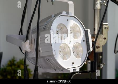 Close-up of LED spotlights used in large stage Stock Photo