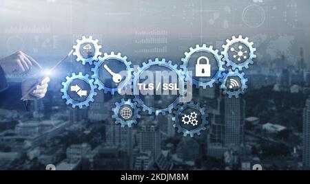 Transport Layer Security. Secure Socket Layer. TLS SSL Stock Photo