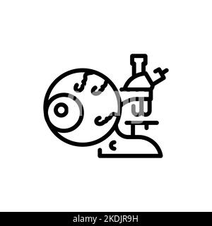 In vitro fertilization black line icon. Fertilization. Stock Vector
