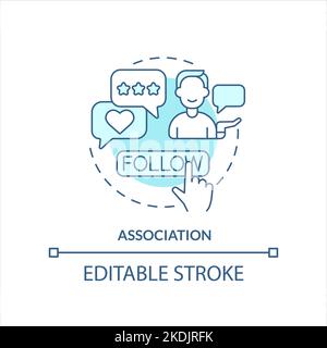 Association turquoise concept icon Stock Vector