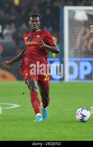 Rome, Italy. 06th Nov, 2022. Pictured left to right, Medi Camara of AS Roma during football Serie A match Roma v Lazio Credit: massimo insabato/Alamy Live News Stock Photo