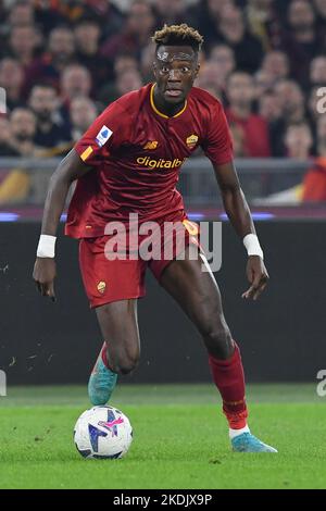 Rome, Italy. 06th Nov, 2022. Pictured left to right, Tammy Abraham of AS Roma during football Serie A match Roma v Lazio Credit: massimo insabato/Alamy Live News Stock Photo