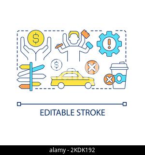 Reduce costs tips concept icon Stock Vector