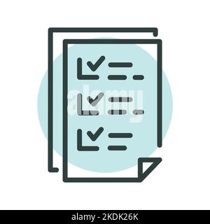 Plan line icon. Self development Stock Vector