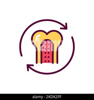 Bone marrow line icon. Isolated vector element. Stock Vector