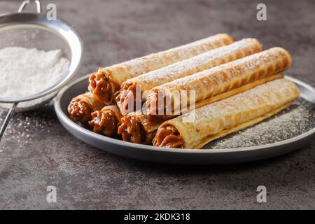 Thin and Crispy Waffle Recipe - How To Make Wafer Rolls With Condensed Milk  