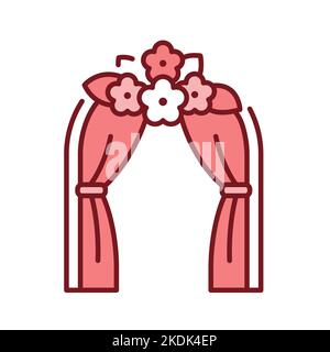 Wedding arch color line icon. Event service. Stock Vector