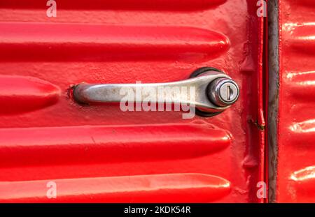 Westerland, Netherlands. October 2022. Close up shots of an old Citroen H from the 1960s. High quality photo Stock Photo