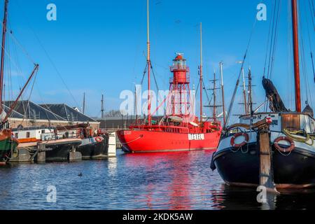 Den Helder, Netherlands. October 2022. Den Helder's former shipyard, now museum port Willemsoord. High quality photo Stock Photo