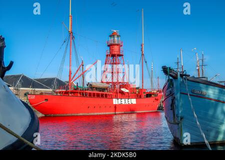 Den Helder, Netherlands. October 2022. Den Helder's former shipyard, now museum port Willemsoord. High quality photo Stock Photo