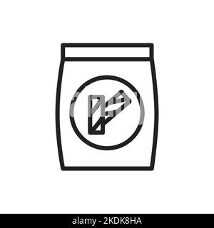 Organic whole grain pasta line icon. Outline pictogram for web page. Stock Vector