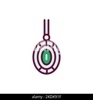 Pendant line icon. Isolated vector element. Stock Vector
